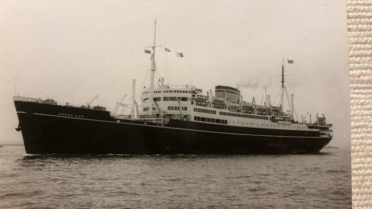 AROSA  SUN '30 nog in dienst, Hotelschip Hoogovens IJmuiden, Verzamelen, Scheepvaart, Ophalen of Verzenden