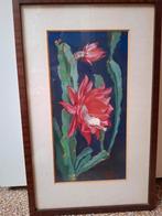 Schilderij A.J. Smets Meijer - Cactusbloem, Antiek en Kunst, Kunst | Schilderijen | Klassiek, Ophalen of Verzenden