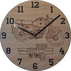 Themaklok met een DKW RT139 brommer als thema, Ophalen of Verzenden, Nieuw, Wandklok