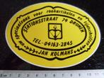 sticker Jan Kolmans drunen rookartikelen tijdschriften logo, Verzenden, Zo goed als nieuw, Bedrijf of Vereniging