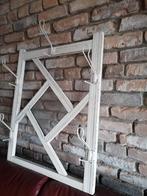 Brocante frans houten kapstok keukenrek rek haken 75x80, Ophalen of Verzenden