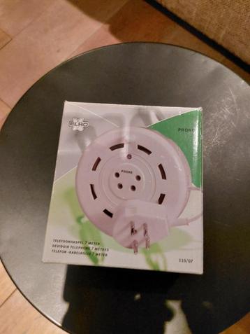 Telefoonhaspels van 7 meter. Merk ELRO.  beschikbaar voor biedingen