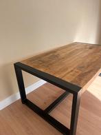 Industriële Salontafel Hout/Metaal, Huis en Inrichting, Ophalen, Gebruikt, 100 tot 150 cm, Metaal