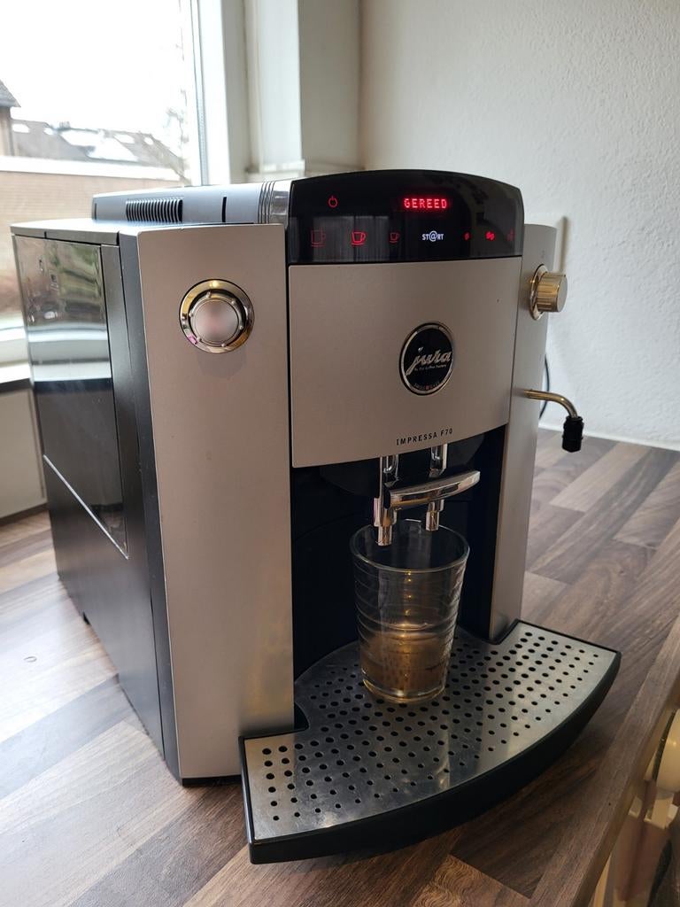Jura Impressa F70 Espressomachine - Goed Onderhouden, Ophalen, Gebruikt, Espresso apparaat, Koffiebonen