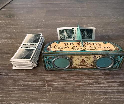 Stereokijker Erve H. de Jong uit 1900, Verzamelen, Blikken, Gebruikt, Overige, Overige merken, Ophalen of Verzenden