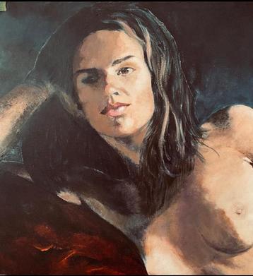 Vrouwelijk naakt. Acryl op linnen beschikbaar voor biedingen