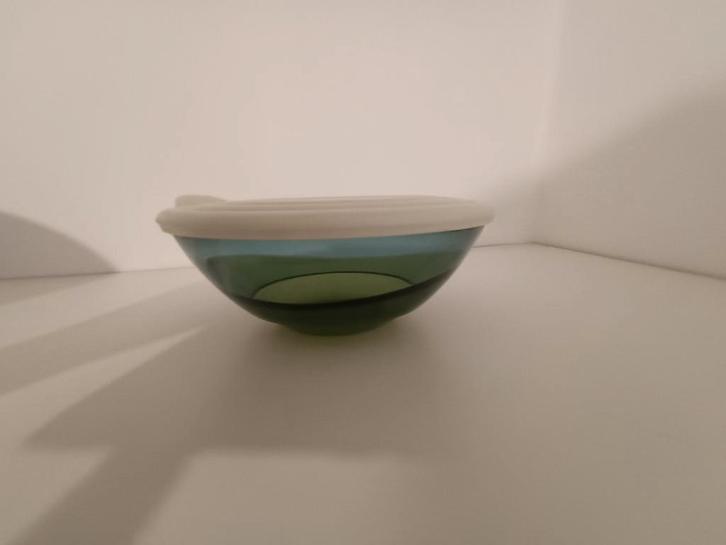 Tupperware Eliganzia Schaal ZGAN, Huis en Inrichting, Keuken | Tupperware, Zo goed als nieuw, Schaal, Blauw, Groen, Wit, Ophalen of Verzenden