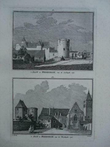 361-362 /Medemblik   het Slot  Kopergravure 1752 beschikbaar voor biedingen