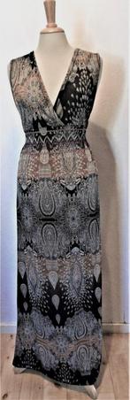 Ethnic/boho soepel vallende bruine maxi print dress! L, Bruin, Verzenden, Maat 42/44 (L), Zo goed als nieuw
