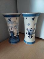3 Delfsblauwe vazen, handgeschilderd, Antiek en Kunst, Antiek | Vazen, Ophalen