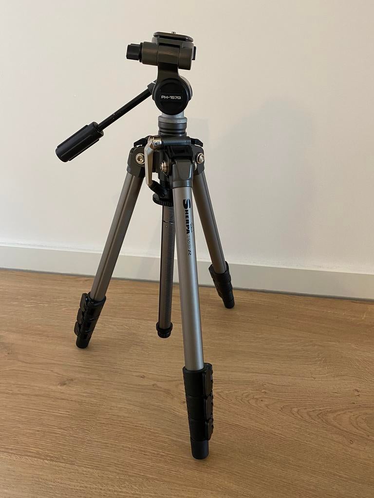 Camera statief Velbon Sherpa 750 R + balhoofd en tas, Ophalen, Nieuw, Driepoot, 150 tot 175 cm