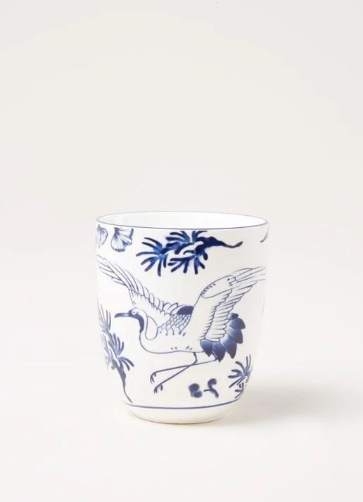 Kopjes met kraanvogel Tokyo Design (espresso, lungo), Huis en Inrichting, Keuken | Servies, Gebruikt, Kop(pen) en/of Schotel(s)