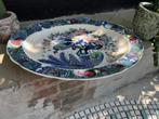Japanse aardewerk schaal zeer groot aziatisch prachtig 46 cm, Huis en Inrichting, Verburgt Vintage, Schaal, Ophalen of Verzenden