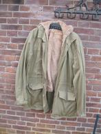 Werkjas gevoerd capuchon maat 52 doorwerkjas legerkleding, Ophalen, Dames, Zo goed als nieuw, Jas