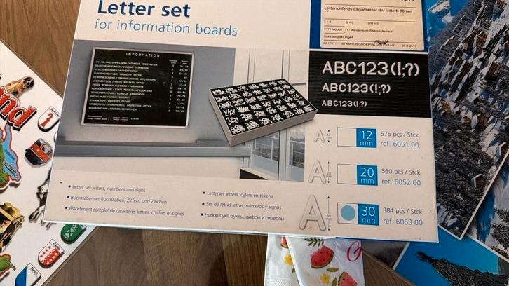 Letterset voor Informatieborden, Hobby en Vrije tijd, Overige Hobby en Vrije tijd, Ophalen