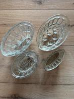 Glazen puddingvormen 4st jaren ‘20, Ophalen of Verzenden