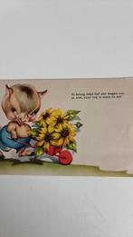 Ik breng mijn lief een wagen vol….varkentje met bloemen, Ophalen of Verzenden, Ongelopen, Kinderen