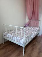 Wit IKEA MINNEN meegroeibed, Kinderen en Baby's, Kinderkamer | Bedden, Ophalen, 70 tot 85 cm, Zo goed als nieuw, Lattenbodem