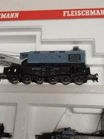 Fleischmann 5597 H0 Kraanwagenset (OVP, incompleet), Gebruikt, Wagon, Ophalen of Verzenden, Analoog