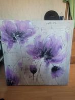 Schilderij paarse bloemen, Antiek en Kunst, Ophalen