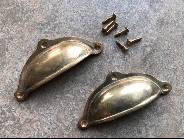 Messing Komgreep - ongebruikt - set van 2 stuks, Huis en Inrichting, Woonaccessoires | Overige, Nieuw, Ophalen of Verzenden