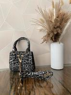 Hippe Handtas met Luipaardprint, Ophalen of Verzenden, Nieuw, Grijs, Handtas