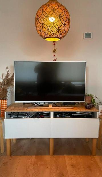 IKEA Besta TV meubel met lades en plankjes - Wit/OSB beschikbaar voor biedingen