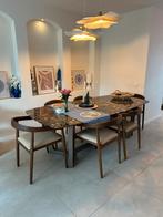 Poliform Concorde Eettafel marmer + 6 designer stoelen, Huis en Inrichting, Tafels | Eettafels, Ophalen, Marmer, 100 tot 150 cm