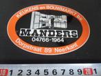sticker neerkant manders keukens en bouwmarkt, Ophalen, Zo goed als nieuw