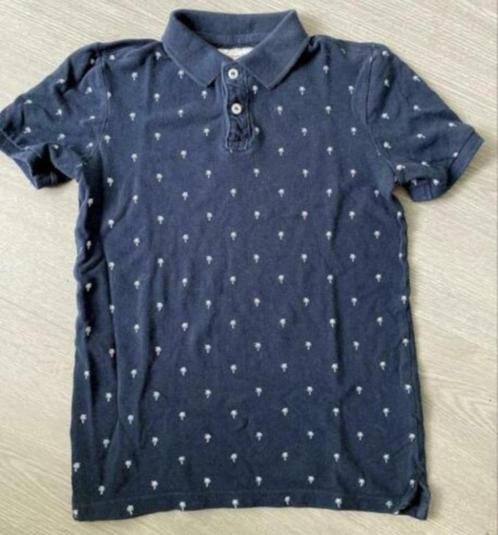 Stoer donker blauw polo met palmboom Hawaï , mt 146 152, Kinderen en Baby's, Kinderkleding | Maat 146, Gebruikt, Jongen, Shirt of Longsleeve