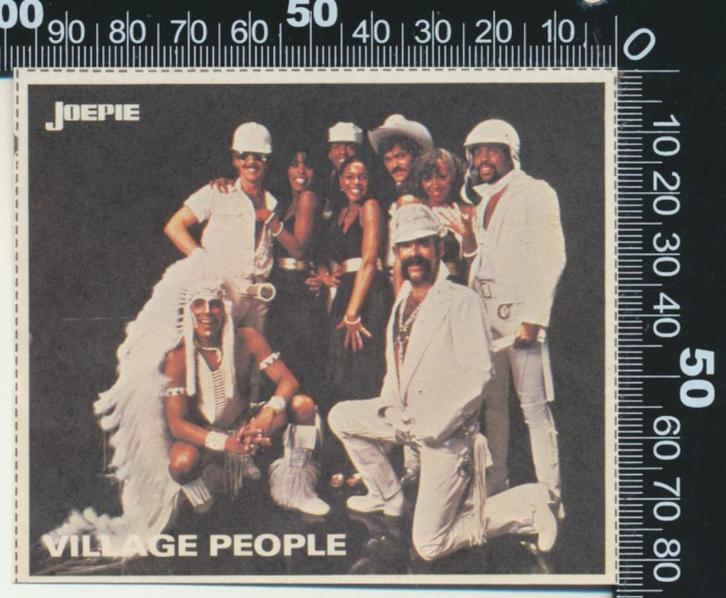 Sticker: Joepie - Village People (3), Verzamelen, Stickers, Zo goed als nieuw, Bedrijf of Vereniging, Ophalen of Verzenden