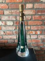 Val Saint Lambert 50 cm kristallen lamp in smaragdgroen, Ophalen of Verzenden, Zo goed als nieuw, 50 tot 75 cm