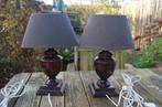 Twee Schemerlampjes in prima staat, Huis en Inrichting, Lampen | Tafellampen, Gebruikt, Klassiek, Ophalen of Verzenden, Minder dan 50 cm