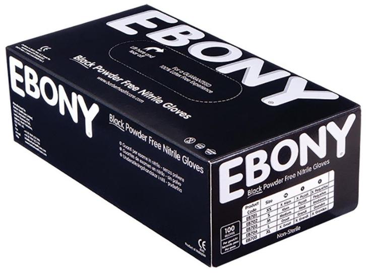 EBONY -Zwarte nitrilhandschoenen - Extra dik - Gaan lang mee, Diversen, Verpleegmiddelen, Nieuw, Verzenden