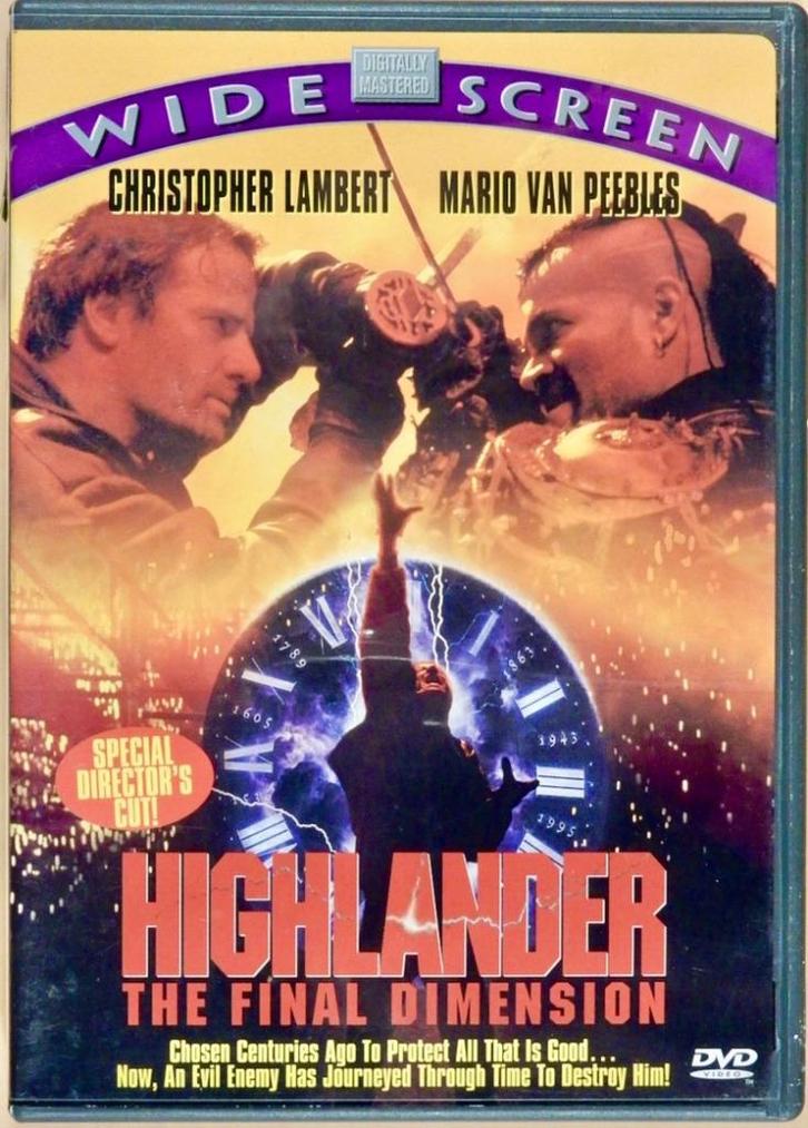 Highlander The Final Dimension     RARE Zeldzaam 3+1, Cd's en Dvd's, Dvd's | Klassiekers, Zo goed als nieuw, Actie en Avontuur