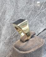 14k Gouden zegelring met onyx steen 9.6 gram, Heer, Ophalen of Verzenden, Zo goed als nieuw, Nvt