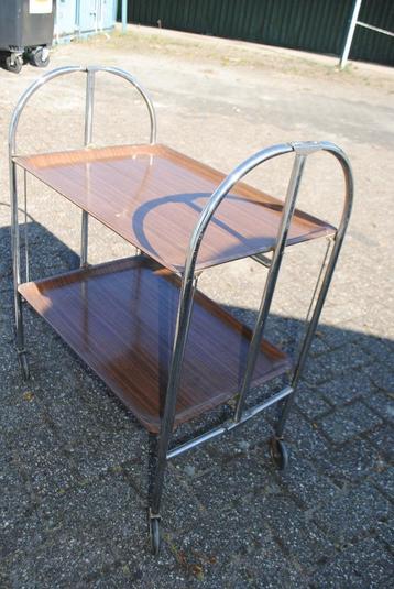 Sixties serveerwagen trolley kastje opklapbaar beschikbaar voor biedingen