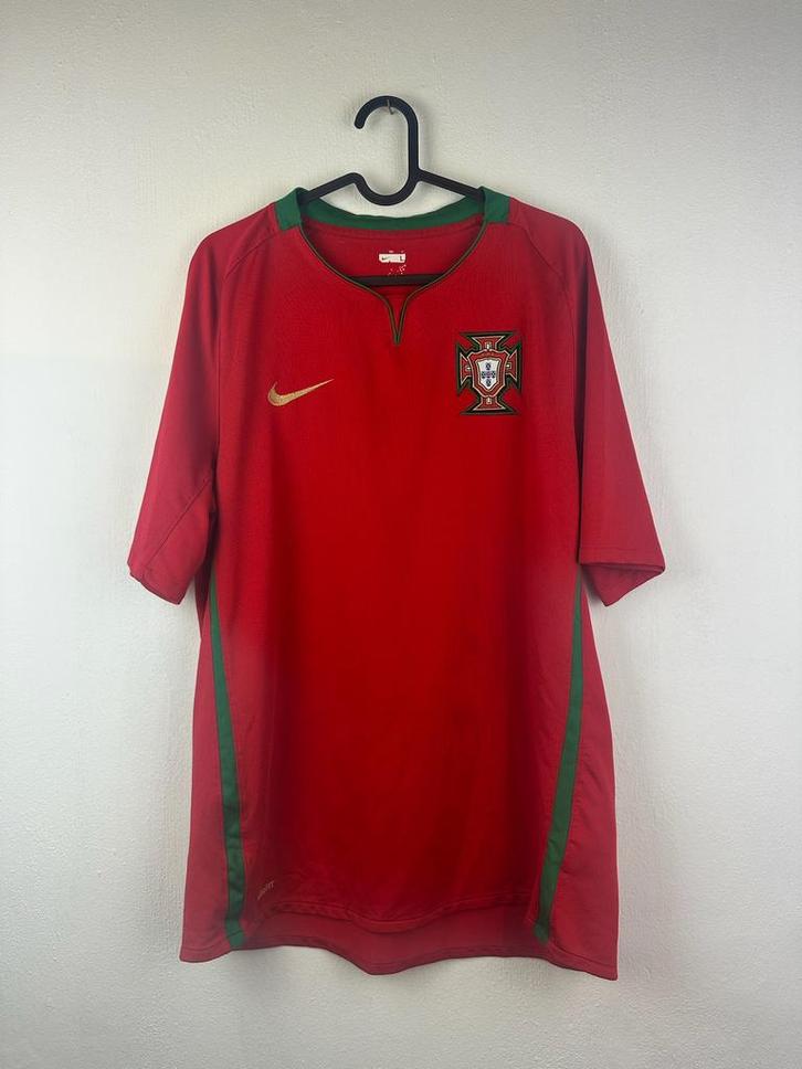 Portugal - Thuis Shirt - 2008 - 9/10 - (L), Kleding | Heren, T-shirts, Zo goed als nieuw, Rood, Verzenden