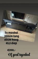 Tv meubel kast zwart industieel, Huis en Inrichting, Ophalen, Zo goed als nieuw, 200 cm of meer, Hoffz stoer sober industrieel