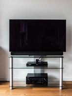 Glazen tv /audio meubel merk "Aldenkamp" zgan. 107x85x48cm, Minder dan 100 cm, 25 tot 50 cm, Modern/industrieel, 100 tot 150 cm