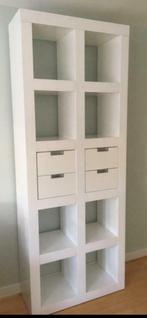 Goossens Hoogglans Witte Roomdivider met Lades 230x88x38cm, Kunststof, Gebruikt, 200 cm of meer, Met lade(s)