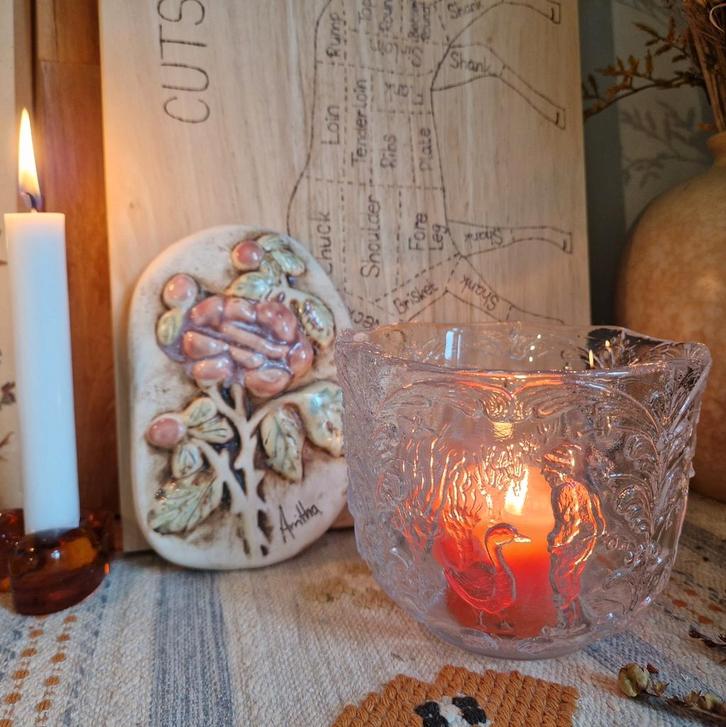 Kosta Boda Schaal Glas Kjell Engman Nils Holgersson, Huis en Inrichting, Woonaccessoires | Kandelaars en Kaarsen, Zo goed als nieuw