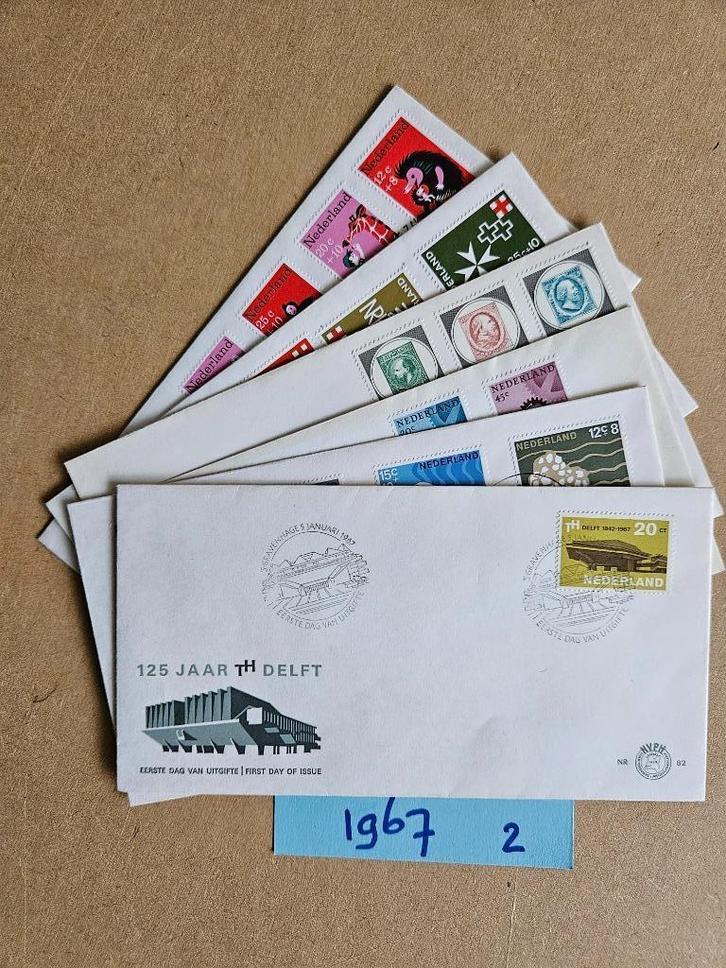FDC JAAR 1967 - BIJNA COMPLEET - 6 EERSTE DAG ENVELOPPEN, Postzegels en Munten, Postzegels | Eerstedagenveloppen, Onbeschreven
