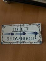 Delftsblauw Tegeltableau - Toilet Showroom, Ophalen