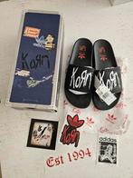 Adidas Korn Adilette Maat 46 Nu Metal Deftones, Slippers, Zwart, Ophalen of Verzenden, Adidas