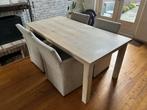 Eettafel 180x90x72cm + 4 stoelen - Complete inboedel, Ophalen, Gebruikt, 50 tot 100 cm, 150 tot 200 cm