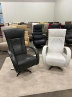 Relaxfauteuils , leren design relax fauteuils stoel wit, 75 tot 100 cm, Leer, Ophalen of Verzenden, Moderne
