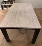 Eetkamertafel 90x160 cm met zwart metalen poten, Huis en Inrichting, Tafels | Eettafels, Ophalen, 50 tot 100 cm, Zo goed als nieuw