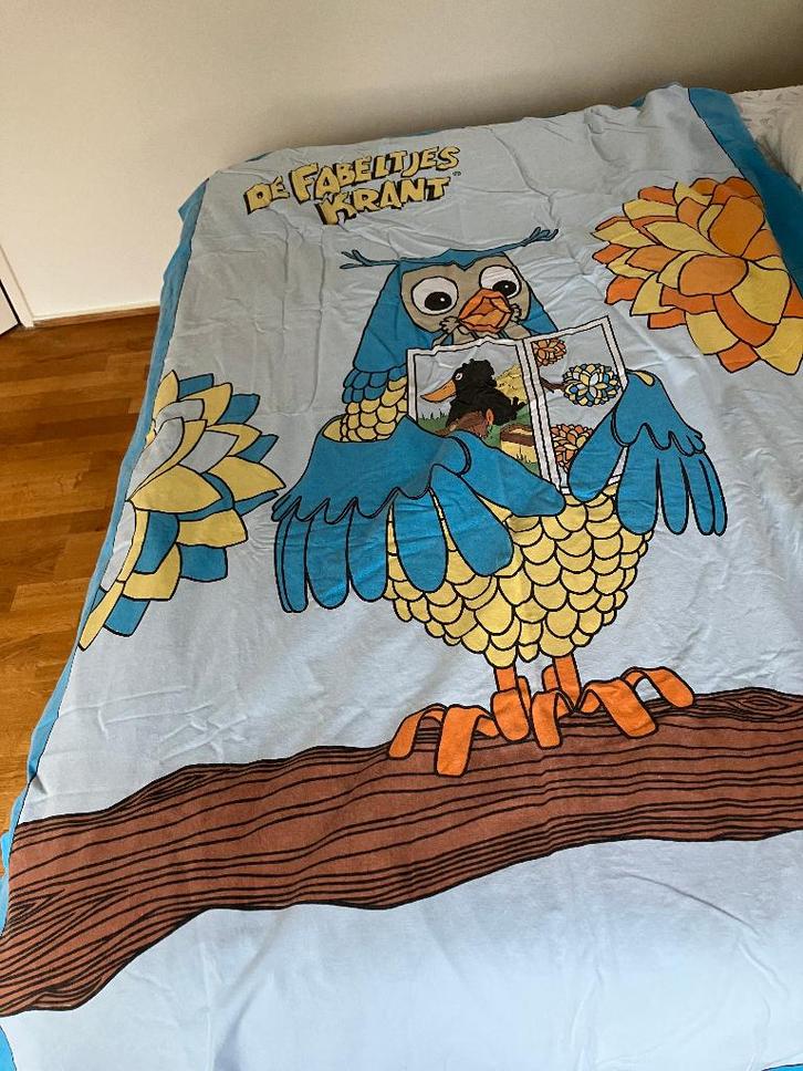 dekbedhoes Fabeltjeskrant, Huis en Inrichting, Slaapkamer | Beddengoed, Gebruikt, Dekbedovertrek, Eenpersoons, Ophalen of Verzenden
