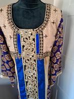 Mooie prachtige lange geborduurde jurk Mooie details Voile, Galajurk, Paars, Maat 42/44 (L), Nieuw